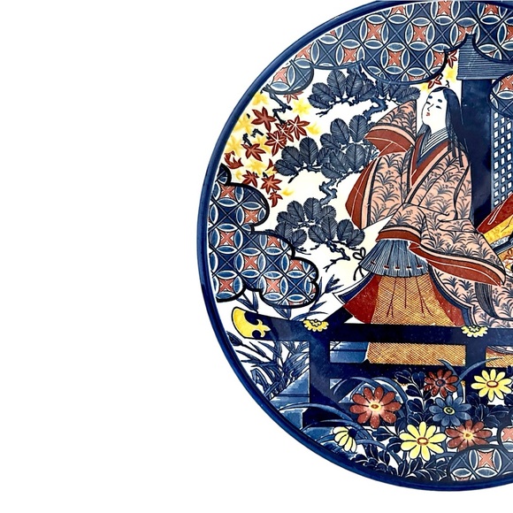 Vintage Japan Large 13" Hand Painted UOGC Geisha Decorative Plate/Wall Plaque - Picture 9 of 11